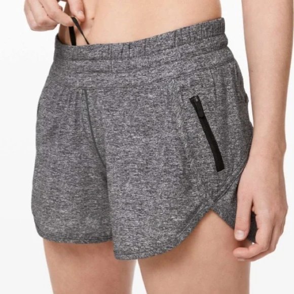Lululemon Tracker Short V *4" Heather Lux Multi Black size 4 - Picture 2 of 9